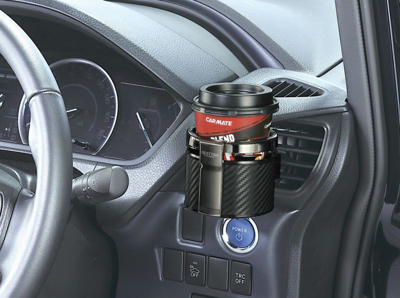 ドリラジ D4シャーシ 反トルク　キレ角up 新品ボディーセット 即ドリ DZ265 ドリンクホルダー クワトロ カーボン調 ブラックメッキ