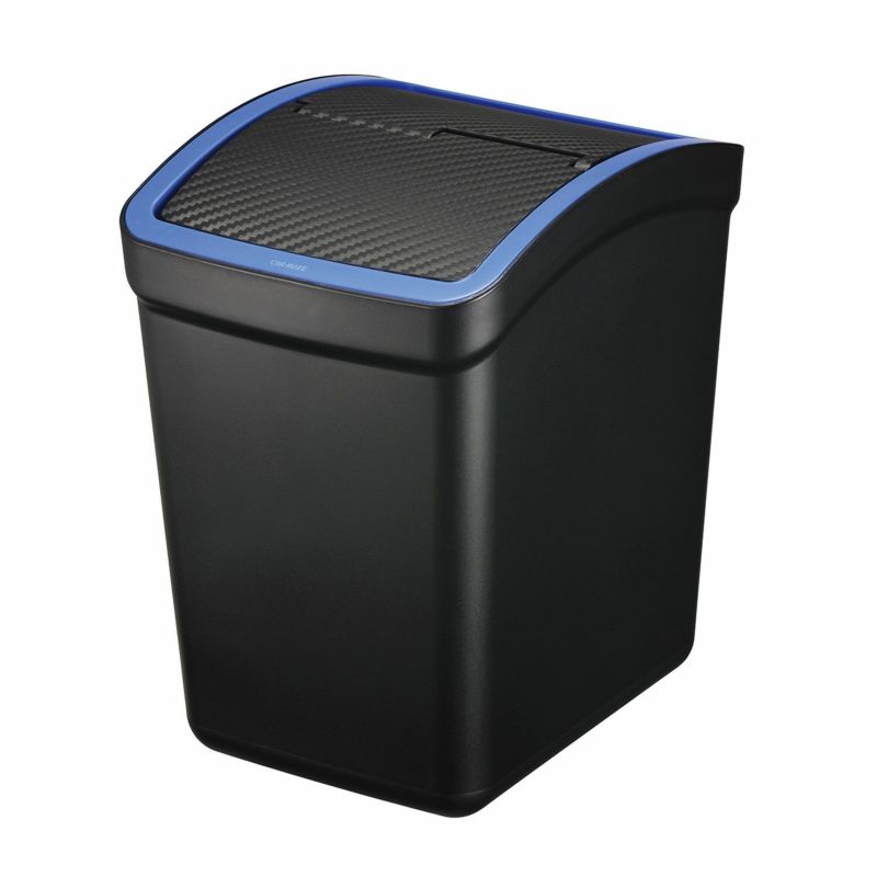 DZ366 おもり付ゴミ箱 L カーボン調 ブルー | カーメイト 公式 