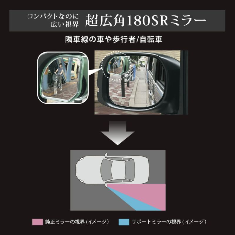 DZ499 サポートミラー 180SR 扇形 | カーメイト 公式オンライン