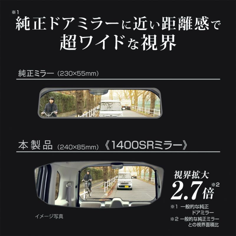 M44 リヤビューミラー OCTAGON 1400SR 240 高反射 | カーメイト