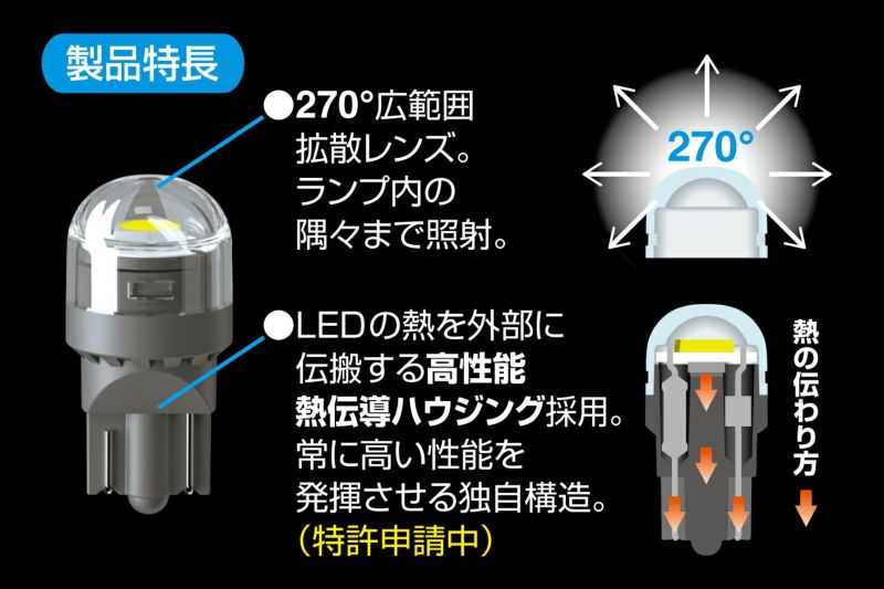 BW164 LEDポジションバルブ R50T 6700K | カーメイト 公式