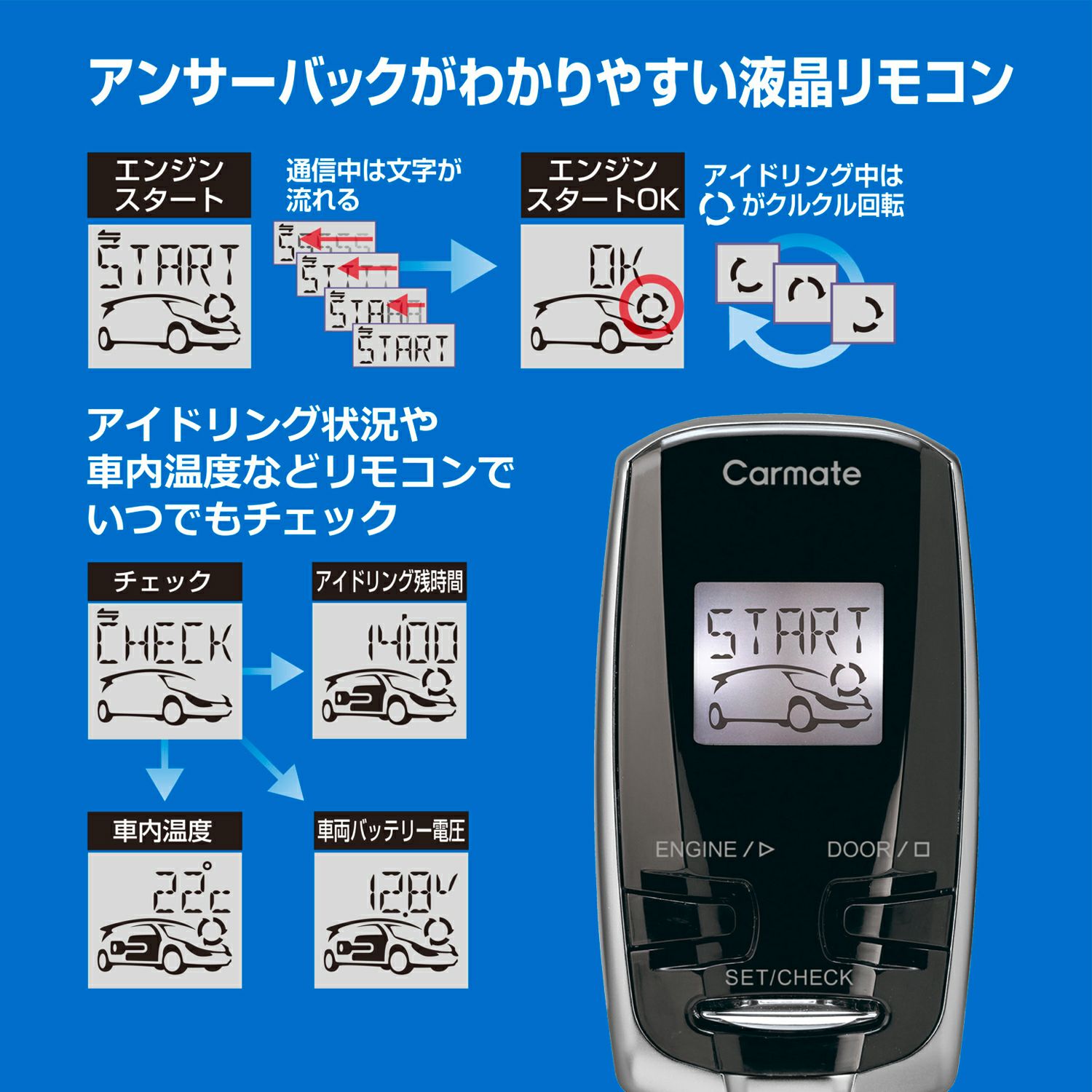 TE-W73PSB リモコンエンジンスターターW73PSB | カーメイト 公式  