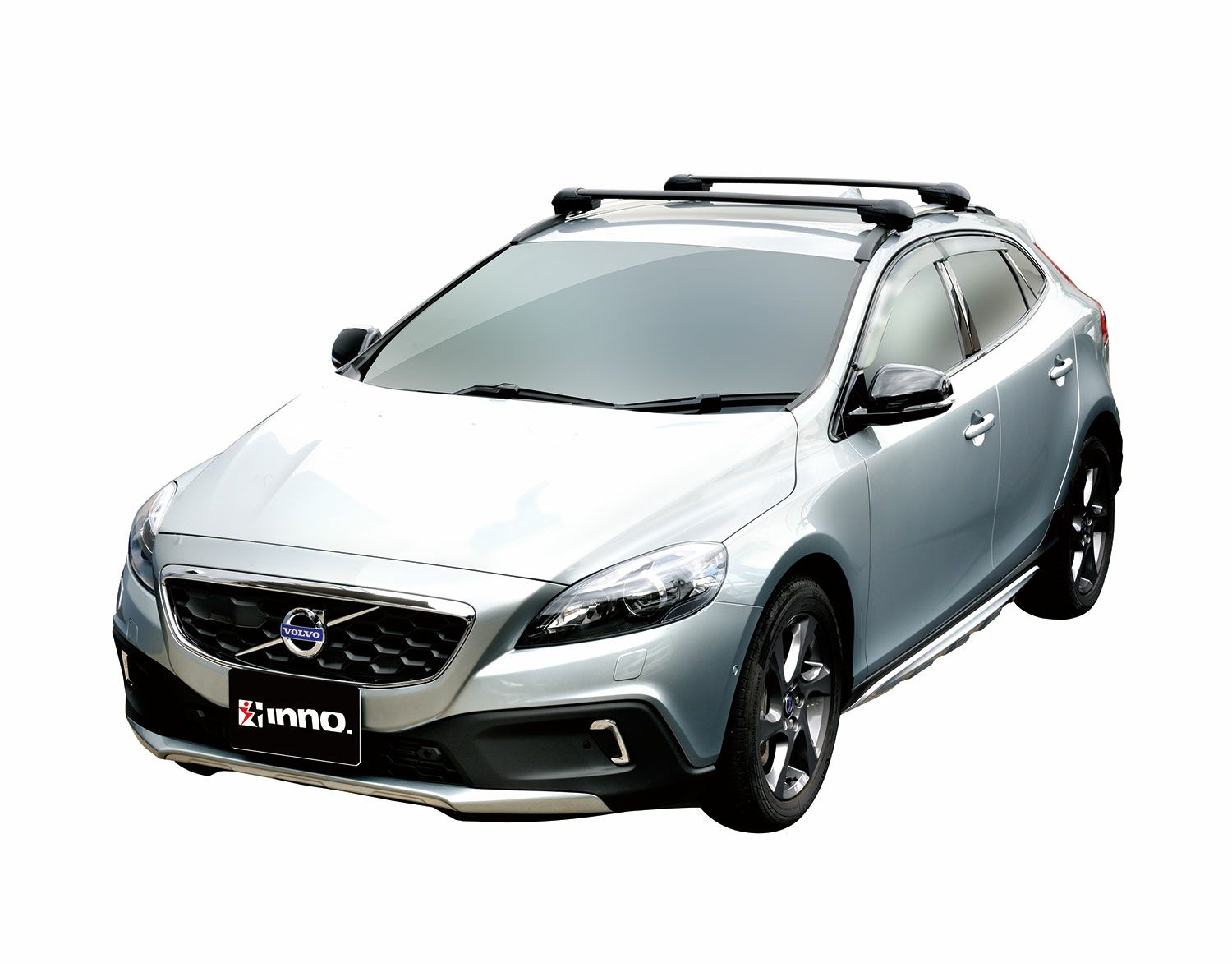 V40クロスカントリー inno エアロベースルーフバー キックガードおまけ 