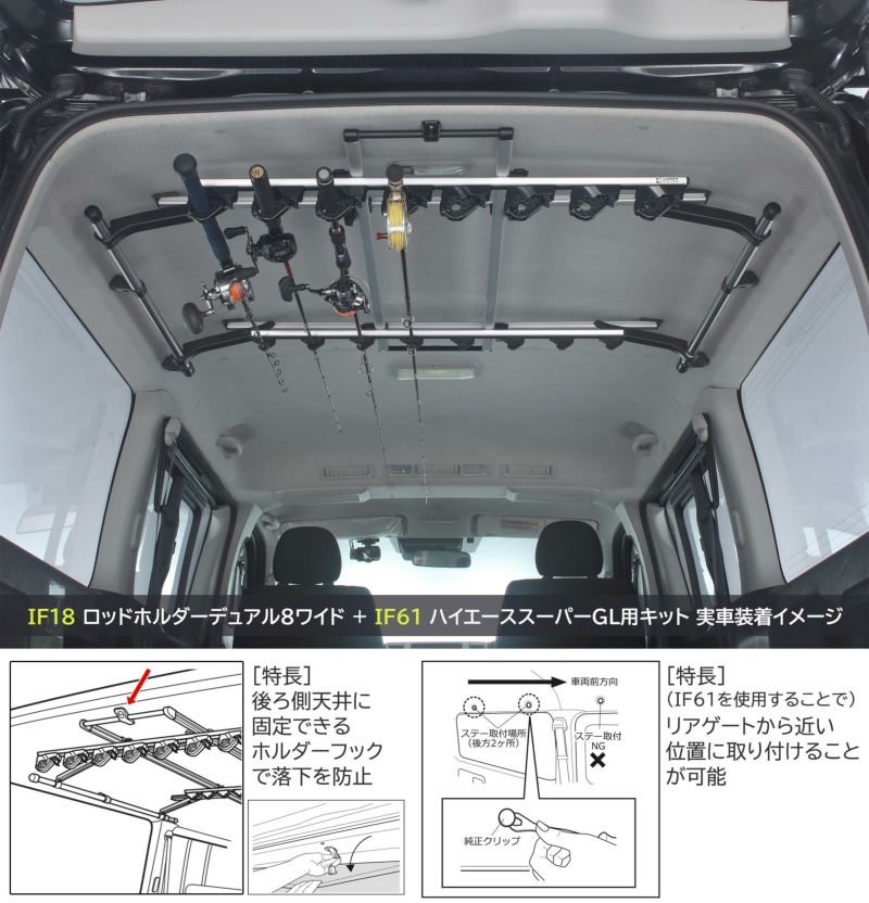 IF18 ロッドホルダーデュアル8ワイド カーメイト 公式オンラインストア本店