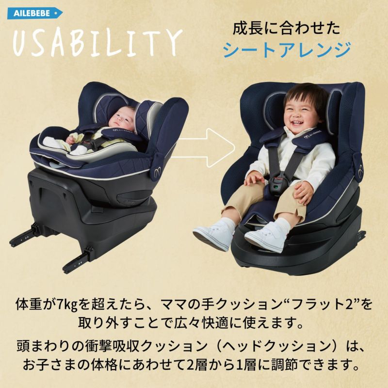 極美品 エールべべ✨クルット5i グランス ISOFIX - 移動用品