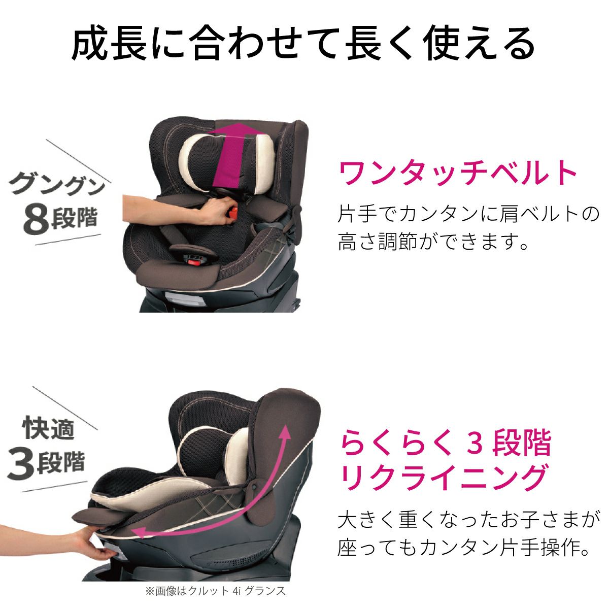 極美品】エールべべ 回転型チャイルドシート クルット4i がたい グランス 