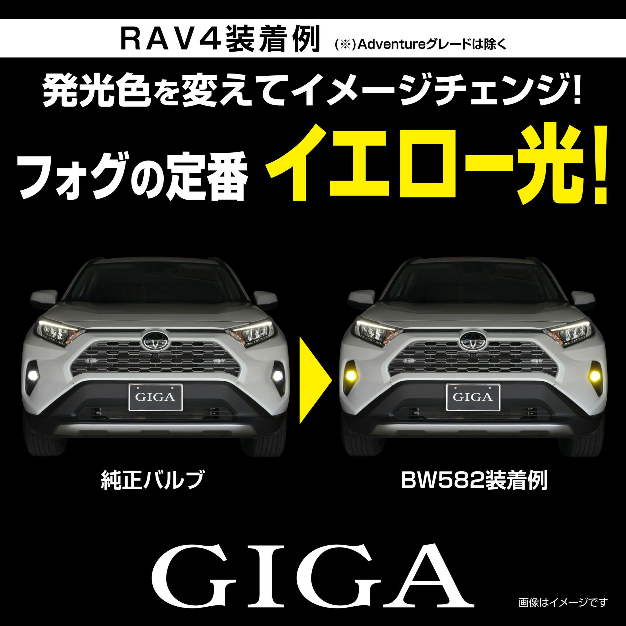 カーメイト BW582 GIGA LEDフォグバルブ S2800GS 3000K 2800lm ギガ 