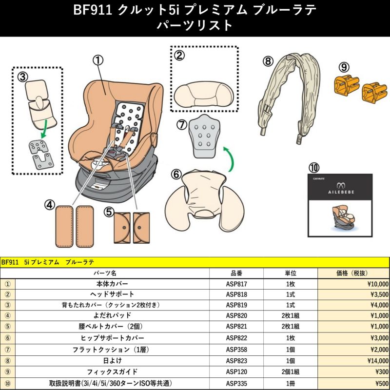 ASP819 BF911 背もたれカバー | カーメイト 公式オンラインストア本店