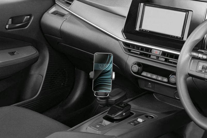 NZ850 ノート専用スマホホルダー コンソール取り付け シルバー