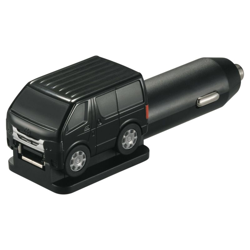 NZ889 クルマ型USBチャージャー ハイエース ブラック | カーメイト