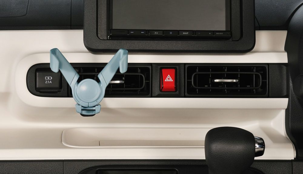 SA42 スマホルダー ウィングキャッチ エアコン取り付け フォグブルー