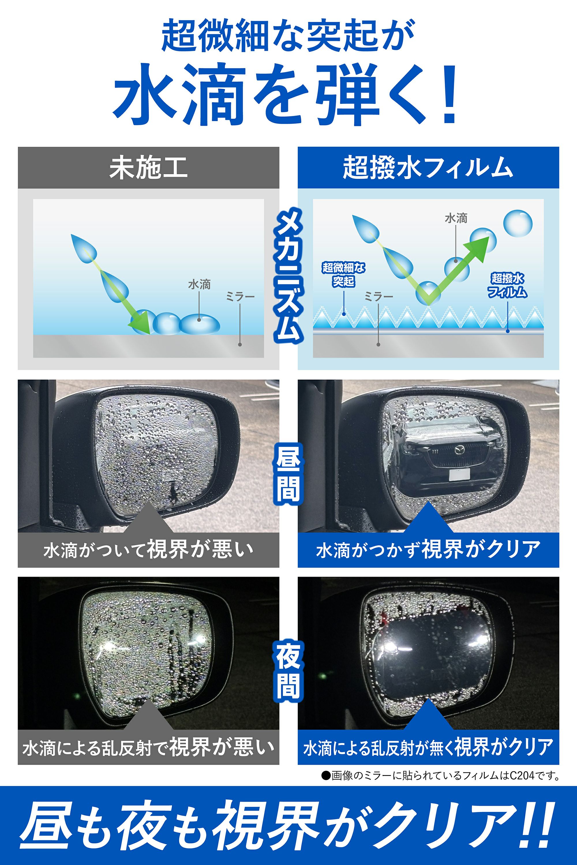 カーメイト C801 ゼロワイパーフィルムタイプ 車種専用 01 carmate zerowiper