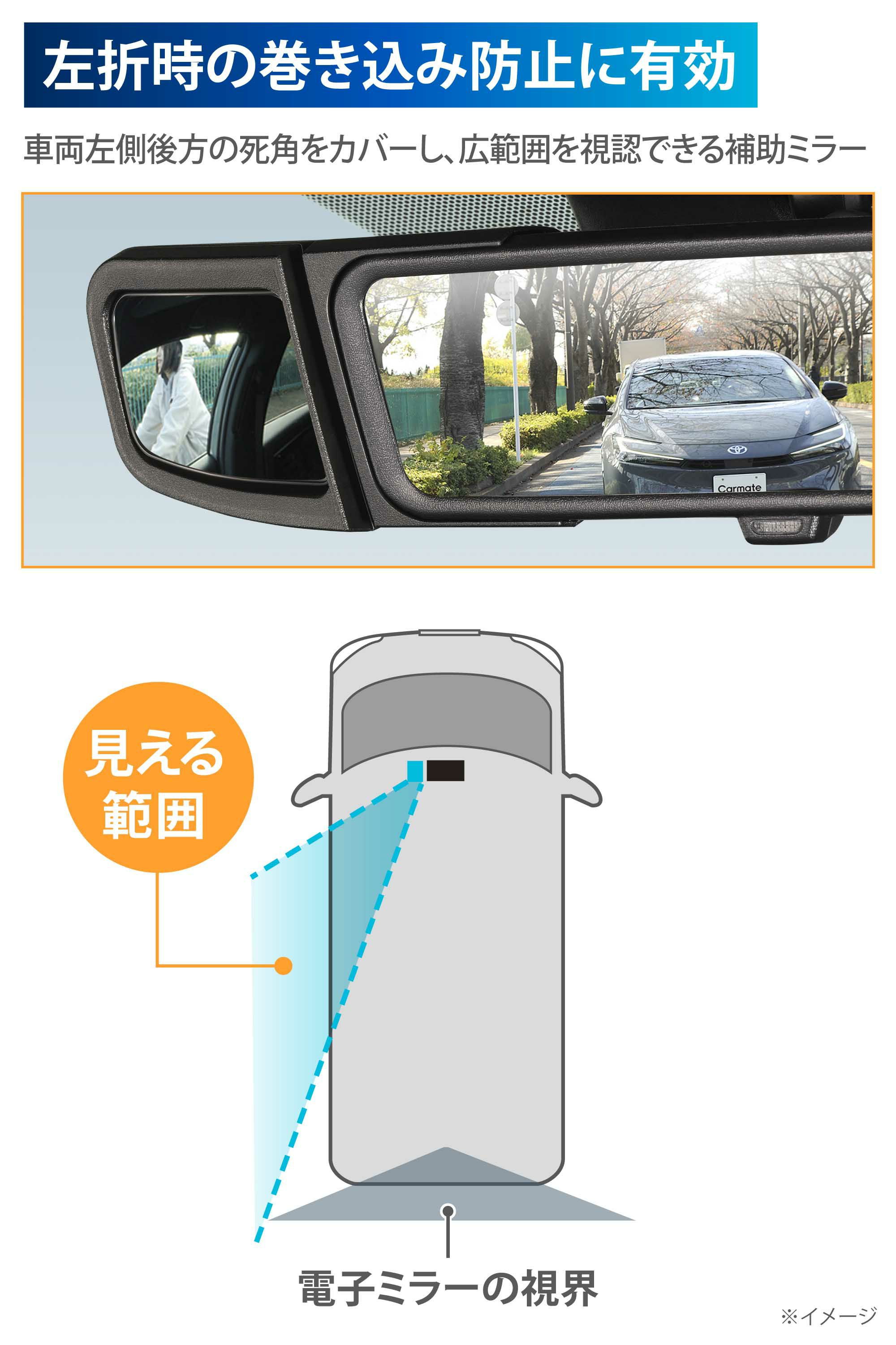 新製品] ヴォクシー、ノア、ハイエースに最適。サポートミラー 電子